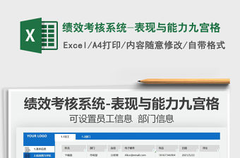 2021績效考核系統-表現與能力九宮格免費下載