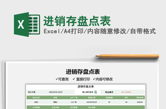 2022進銷存盤點表免費下載