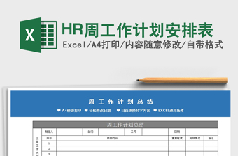 2022HR周工作計(jì)劃安排表免費(fèi)下載
