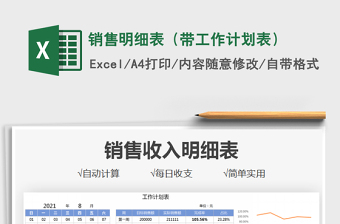 2022销售工作计划表KPI考核Excel模板