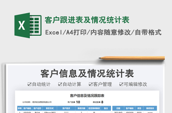 2022客戶跟進(jìn)表及情況統(tǒng)計(jì)表免費(fèi)下載