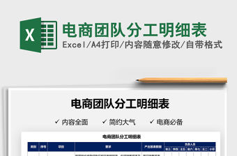 2021電商團隊分工明細表免費下載