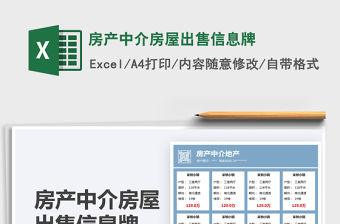 2022房產中介房屋出售信息牌免費下載