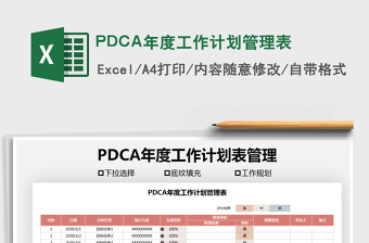 2022PDCA年度工作計(jì)劃管理表免費(fèi)下載