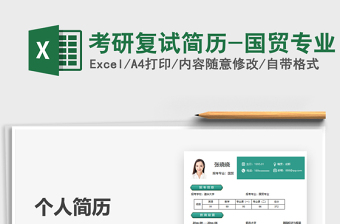 2021考研復(fù)試簡歷-國貿(mào)專業(yè)免費(fèi)下載