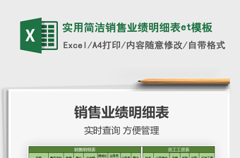 2021實(shí)用簡(jiǎn)潔銷售業(yè)績(jī)明細(xì)表et模板免費(fèi)下載
