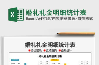 2021婚禮禮金明細(xì)統(tǒng)計(jì)表免費(fèi)下載