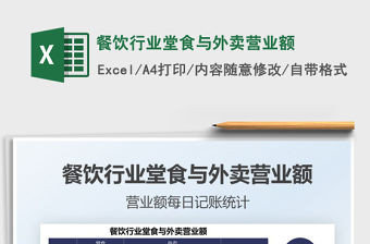 2022餐飲行業堂食與外賣營業額免費下載