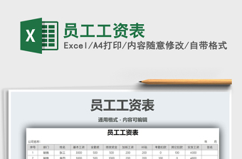 2022員工工資表免費下載