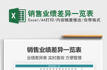 2022銷售業績差異一覽表免費下載