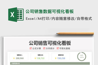 2021公司銷售數據可視化看板免費下載