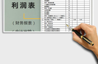 2022財務報表-利潤明細表免費下載