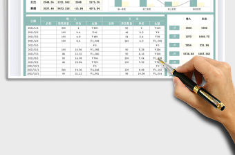 2021營業收入支出記賬表-利潤統計免費下載