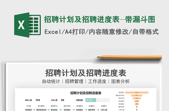 2021招聘計(jì)劃及招聘進(jìn)度表-帶漏斗圖免費(fèi)下載