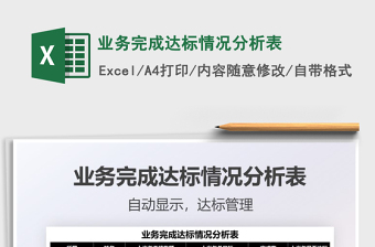 2021業(yè)務完成達標情況分析表免費下載