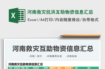 2022河南救災(zāi)抗洪互助物資信息匯總免費(fèi)下載
