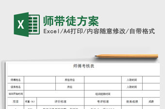 2022師帶徒方案免費下載