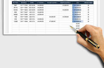 2022業(yè)務收入明細統(tǒng)計表免費下載