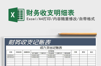 2022財務收支明細表免費下載