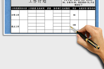 2022工作計劃與總結考核表免費下載
