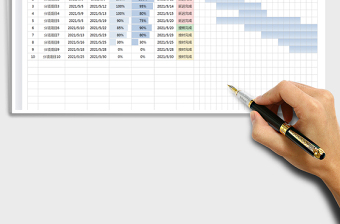 2021项目计划与执行甘特图免费下载