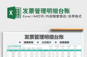 2021發(fā)票管理明細(xì)臺賬免費下載