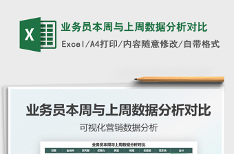 2021業(yè)務員本周與上周數(shù)據(jù)分析對比免費下載