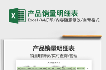 2022產(chǎn)品銷量明細(xì)表免費(fèi)下載