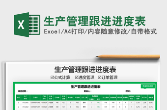 2021生產(chǎn)管理跟進(jìn)進(jìn)度表免費(fèi)下載