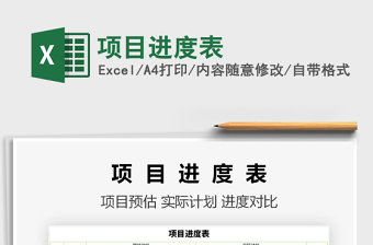 2021項目進度表免費下載