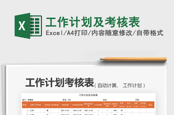 2021工作計劃及考核表免費下載