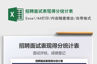 2022招聘面試表現得分統計表免費下載