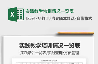 2021實踐教學培訓情況一覽表免費下載