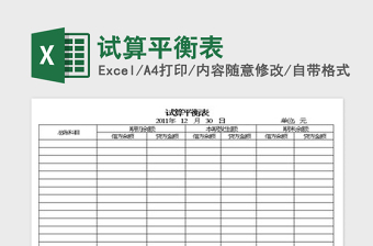 2022试算平衡表4