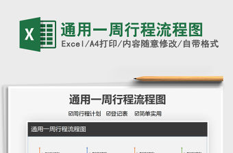 2021通用一周行程流程圖免費下載