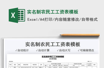 2021實名制農(nóng)民工工資表模板免費下載