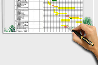 HR實施計劃甘特圖免費下載