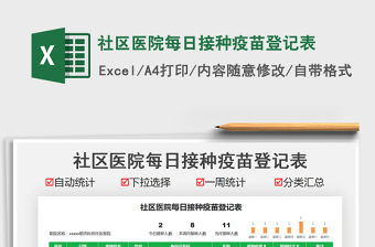 2021社區醫院每日接種疫苗登記表免費下載