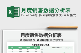 月度銷售數(shù)據(jù)分析表免費(fèi)下載