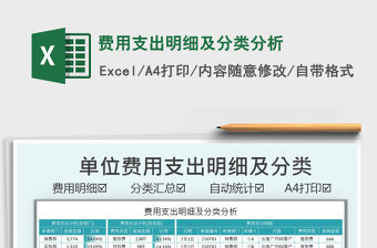 2022費用支出明細及分類分析免費下載