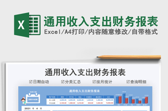 2021通用收入支出財務(wù)報表免費下載