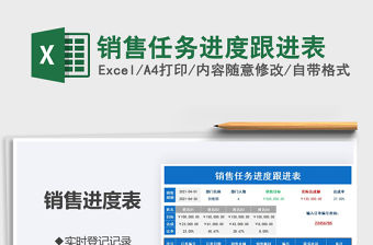 2022銷售任務進度跟進表免費下載