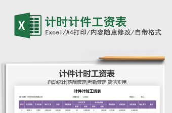 2021計(jì)時(shí)計(jì)件工資表免費(fèi)下載