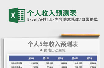 2022個人收入預測表免費下載