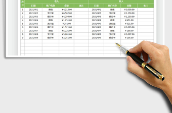 2021財(cái)務(wù)管理-收支明細(xì)表免費(fèi)下載