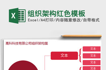 2022組織架構紅色模板免費下載