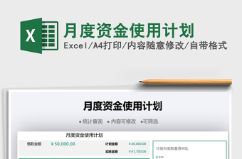 2022月度资金使用计划-自动计算