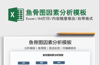 2021魚骨圖因素分析模板免費下載