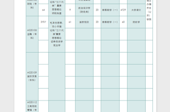 2022简约浅青色考试日程安排表免费下载