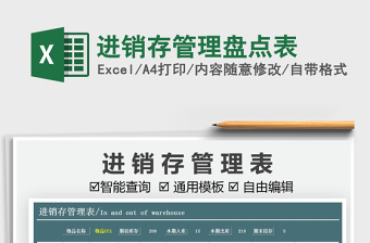 2022進銷存管理盤點表免費下載